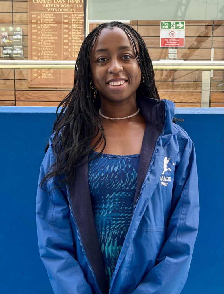 Tiffany has been coaching since 2023 and is a Level 3 LTA  accredited coach. As a junior, she trained at the National Tennis Centre representing the U.K. in the U14’s category. Upon earning a tennis scholarship, she graduated from the University of Middle Tennessee with a BA in Psychology. Tiffany reached a career high of 764 in singles and 590 in doubles.